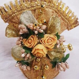 brocade fabric nariyal decoration - Image 1