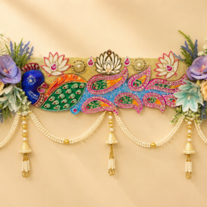 Elegant Peacock Lotus Floral Bandhanwar - Image 1